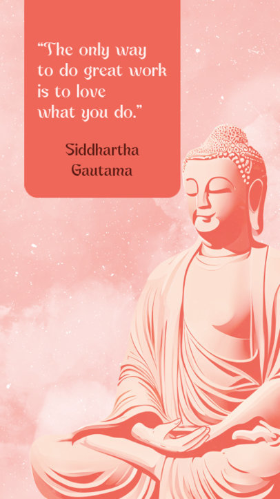 Holiday Instagram Story Template Featuring a Buddha Day Theme