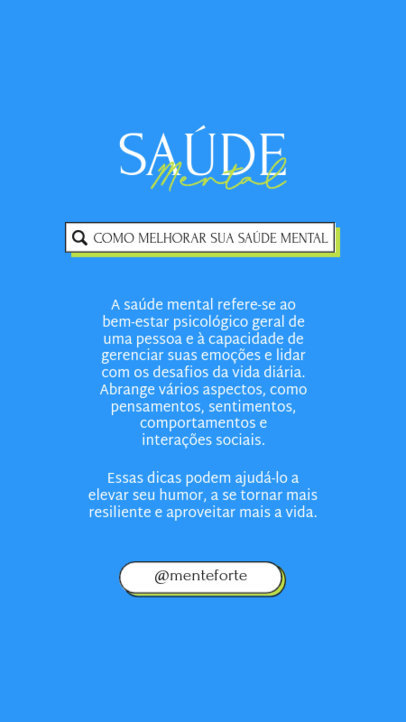 Instagram Story Generator with Psychology Tips for a Healthy Mind