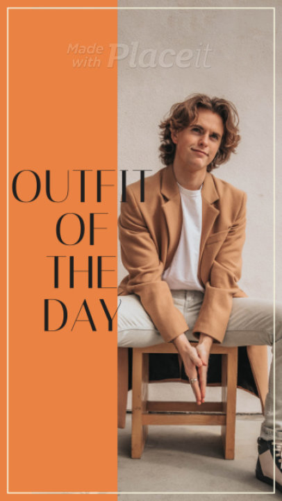 Instagram Story Video Creator Featuring a Modern OOTD Picture