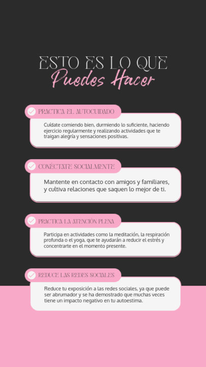 Instagram Story Creator Featuring Simple Steps for a Healthier Mind