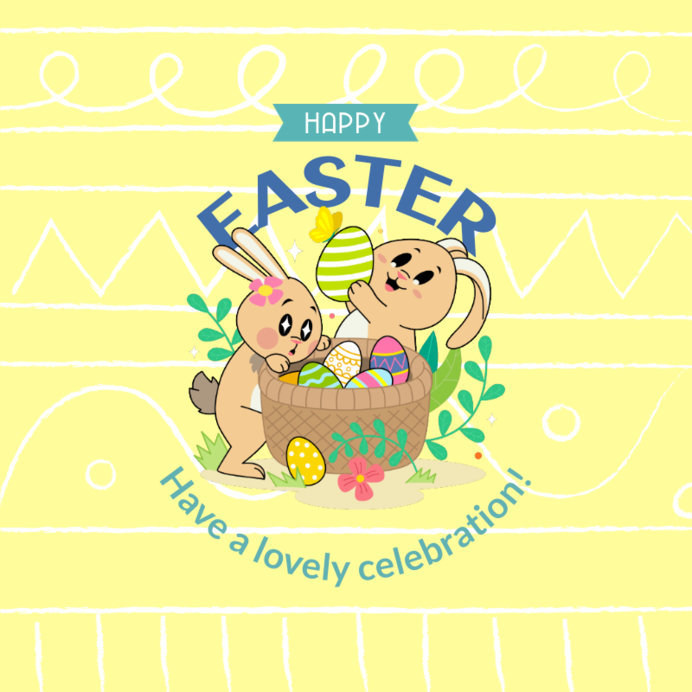 Placeit - Holiday Instagram Post Generator to Wish a Happy Easter With ...