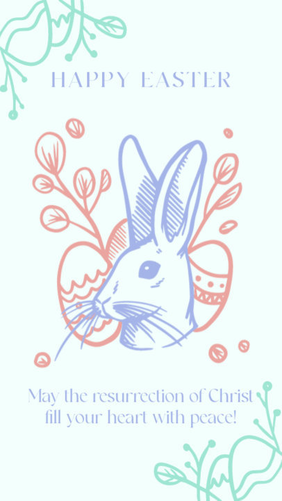 Instagram Story Generator to Wish a Happy Easter Featuring a Christian Message 5816a