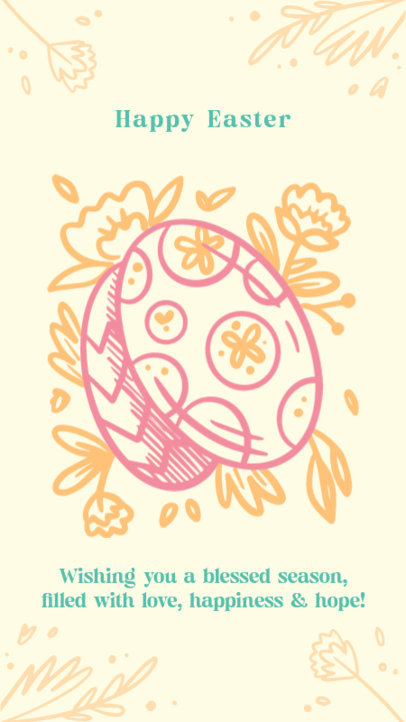Instagram Story Creator Featuring Easter Eggs Graphics and a Holiday Quote 5816b