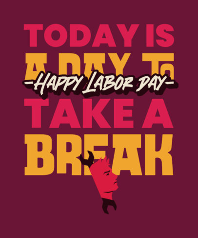 Labor Day-Inspired T-Shirt Design Generator Featuring a Customizable Quote