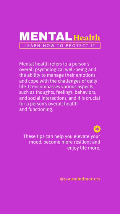 Instagram Story Generator With Mental Health Protection Tips