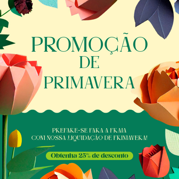 Instagram Post Template with Illustrated Flowers for a Spring Sale Ad
