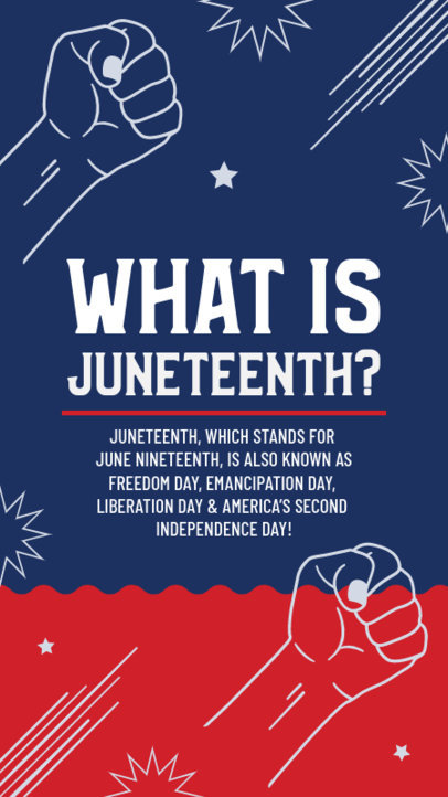 Freedom Instagram Story Template Featuring a Juneteenth Theme 5503h-5573