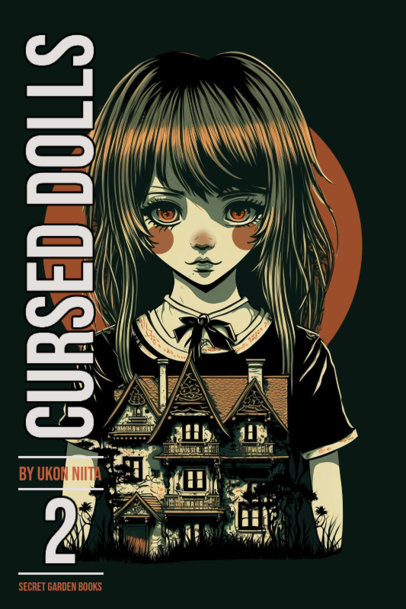 Manga Book Cover Maker Featuring an AI-Generated Anime Graphic