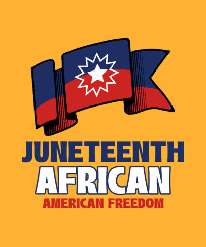 T-Shirt Design Creator Featuring a Flag to Commemorate Juneteenth