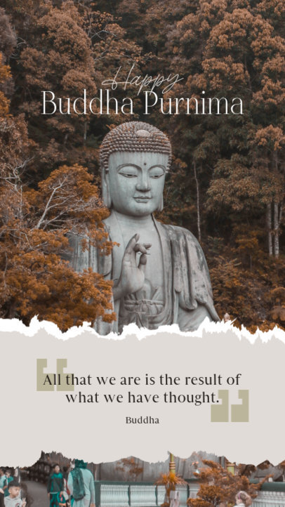 Buddha-Themed Instagram Story Creator Featuring a Quote