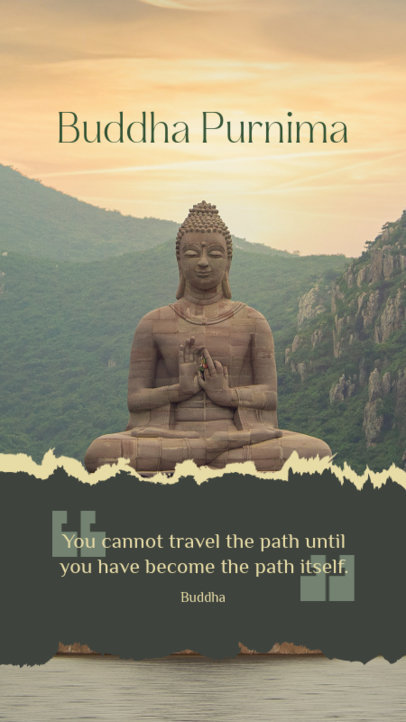 Holiday Instagram Story Template With a Buddha Quote