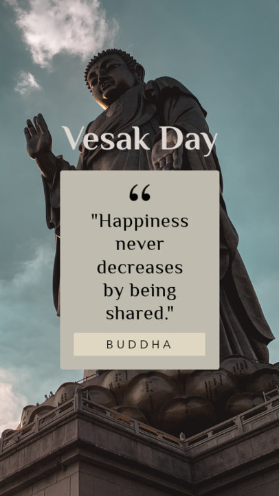 Instagram Story Template for Vesak Day Featuring Quotes by Buddha 6225 el1
