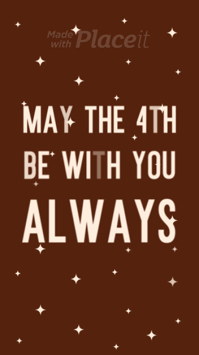 Instagram Story Video Creator to Celebrate May the Fourth Featuring a Star Wars-Inspired Theme