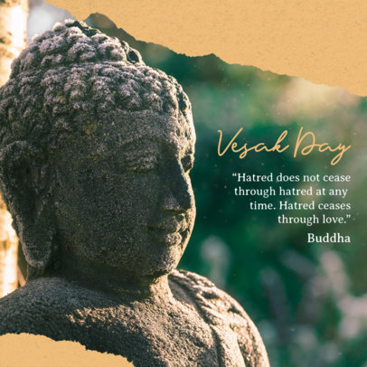Buddha Jayanti-Inspired Instagram Post Generator with a Love Quote 6219b-el1