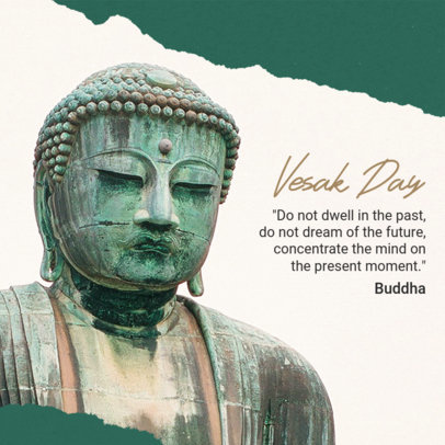 Instagram Post Generator for Buddha Purnima Featuring an Inspirational Quote 6219e-el1