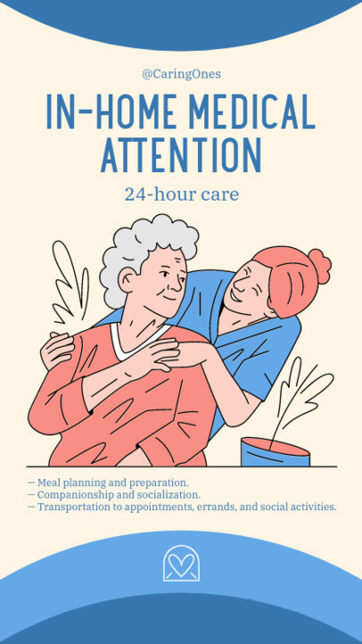 In-Home Instagram Story Maker Featuring an Ad for Medical Assistance 5825