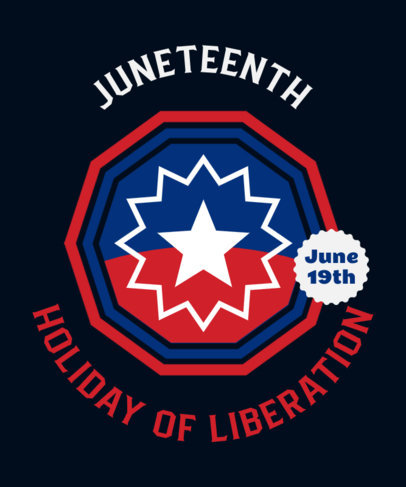 Juneteenth-Themed T-Shirt Design Maker Featuring a Flag Symbol