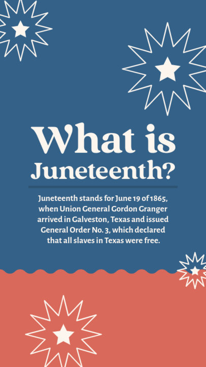 Informative Instagram Story Maker Featuring a Juneteenth Historical Fact 5503i-5572