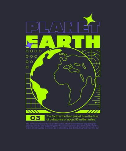 T-Shirt Design Maker Featuring Planet Illustrations for National Space Day