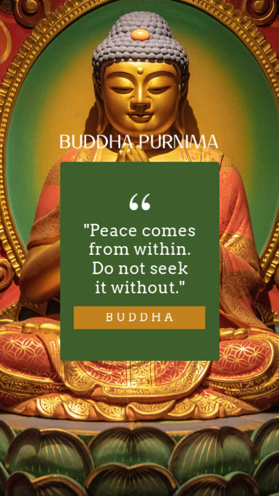 Instagram Story Generator with a Buddha Quote for Vesak Day 6225a-el1