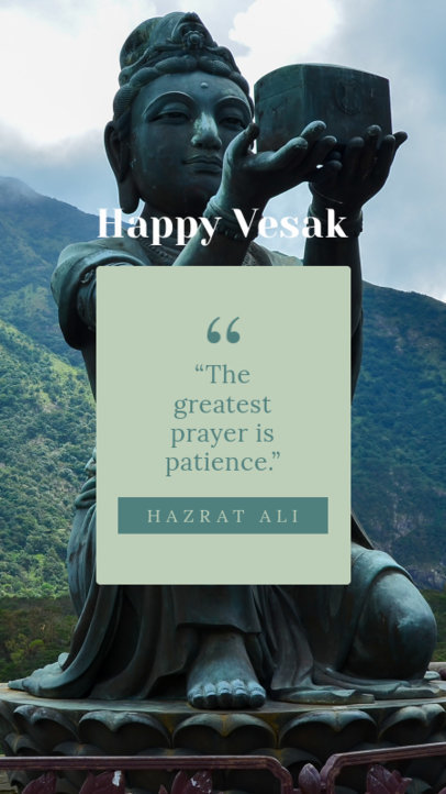 Instagram Story Maker Featuring a Positivity Quote for Buddha Purnima 6225b-el1