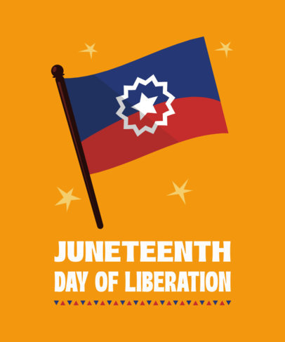 T-Shirt Design Generator Featuring Flag Graphic for Juneteenth