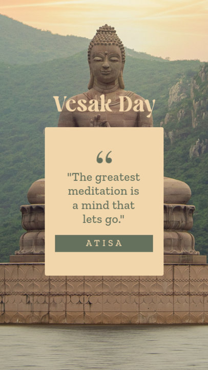 Buddha Jayanti-Inspired Instagram Story Template with an Inspirational Quote 6225d-el1