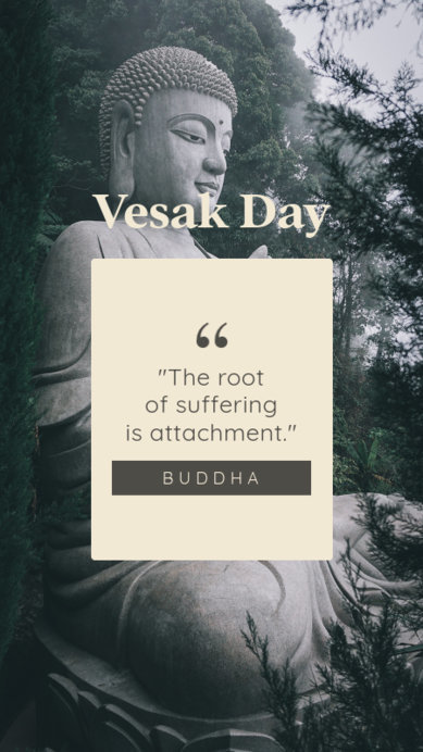 Instagram Story Maker for Buddha Jayanti Featuring a Positive Quote