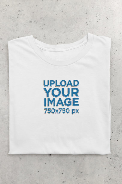 Mockup of a Folded Bella Canvas T-Shirt Featuring Embroidered Elements m33059