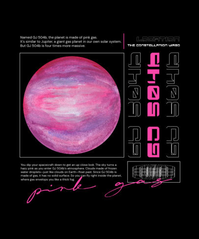 T-Shirt Design Generator Featuring a Planet Graphic for National Space Day