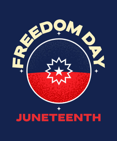Freedom Day T-Shirt Design Creator Featuring a Juneteenth Theme