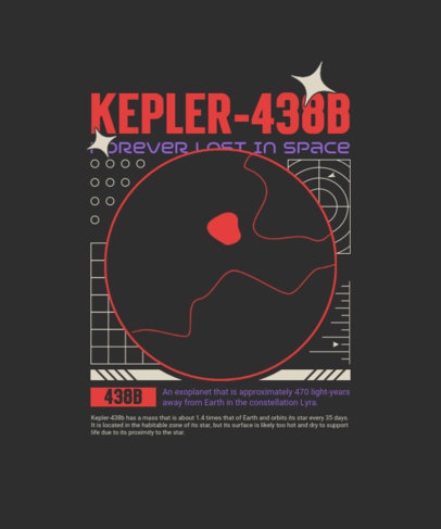 National Space Day-Themed T-Shirt Design Generator Featuring an Illustrated Planet