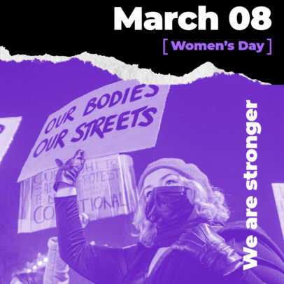 Informative Instagram Post Template for Women's Day-Themed Carousel 