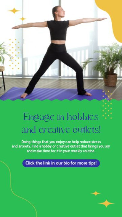 Instagram Story Video Maker Featuring Animated Text with Tips to Reduce Stress 6625