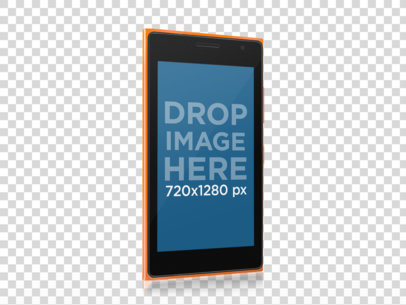 Angled Orange Nokia Lumia 730 