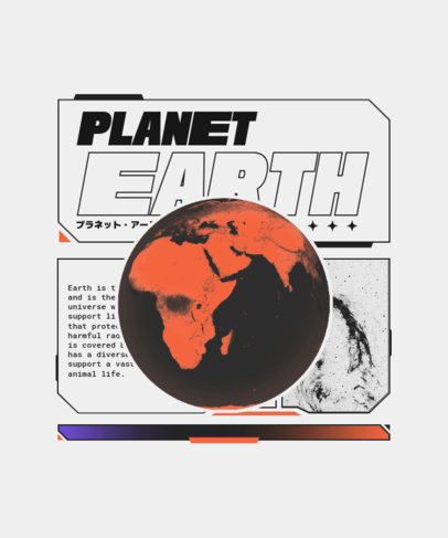 T-Shirt Design Maker Featuring Planet Graphics for National Space Day