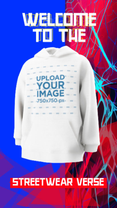 Video of a Rendered 3D Hoodie with Spiderverse-Inspired Animations