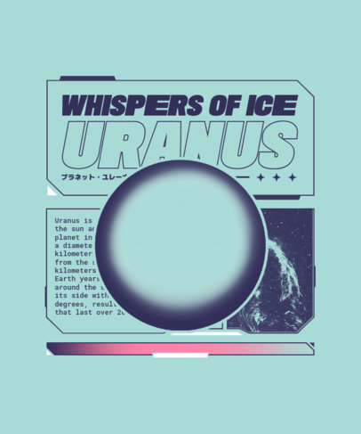 T-Shirt Design Generator with a Uranus Graphic for National Space Day