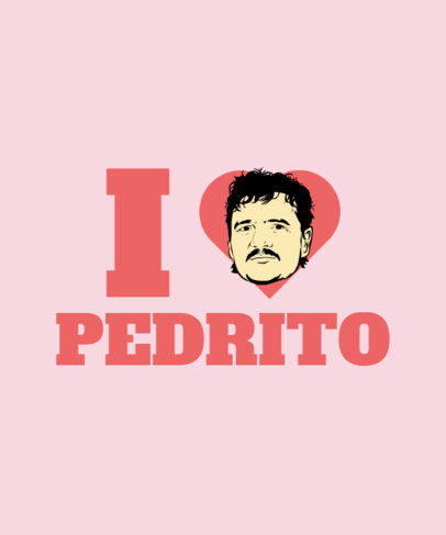 It Boy T-Shirt Design Generator Featuring a Hollywood Actor Theme Inspired by Pedro Pascal