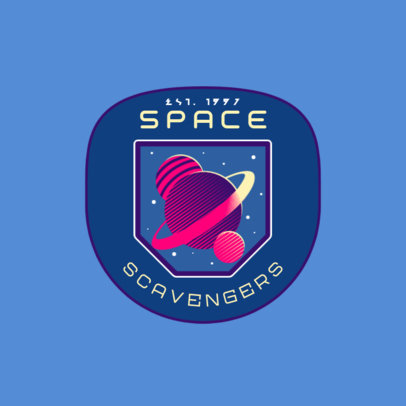 Logo Generator for a Space Enthusiasts Club with an Illustrated Planet
