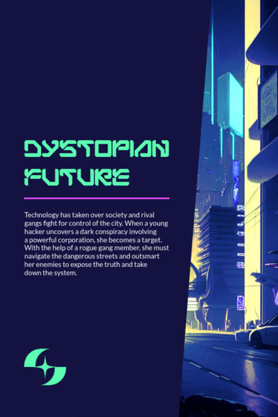 Anime Back Book Cover Generator for a Dystopian-Themed Manga