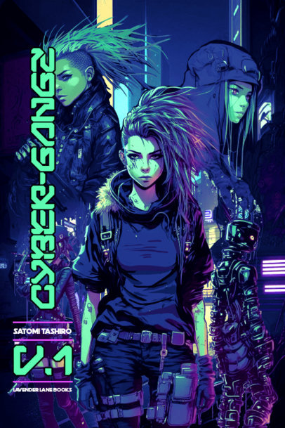 Anime Book Cover Generator for a Futuristic-Themed Manga 5566a