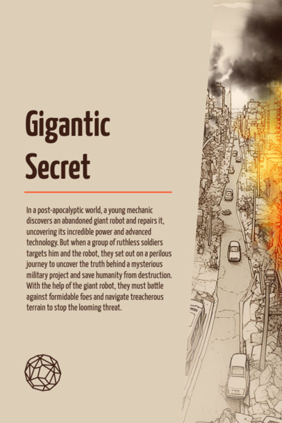 AI-Generated Back Book Cover Creator for an Anime Manga