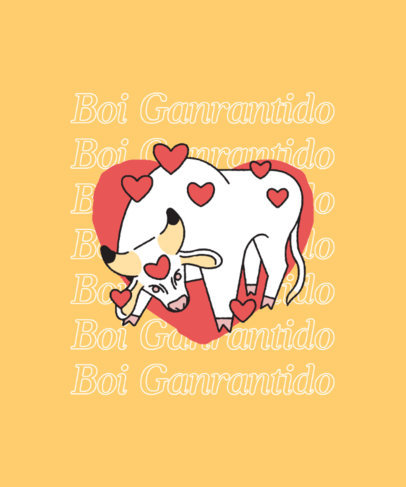 Boi Bumba-Inspired T-Shirt Design Generator Featuring a Bull Illustration 5830c