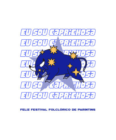 T-Shirt Design Template for Bumba Meu Boi with a Bull Graphic and a Repetitive Quote 5830d