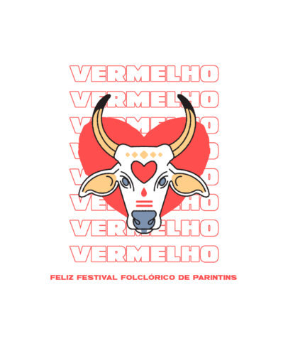 Parintis Folklore Festival-Themed T-Shirt Design Maker Featuring an Illustrated Bull Face 5830e