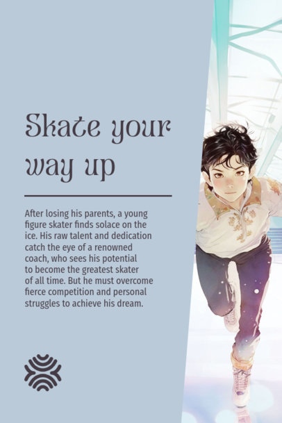 Fantasy Back Book Cover Template Featuring an Anime Graphic