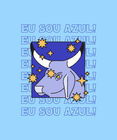 T-Shirt Design Maker for Bumba Meu Boi Featuring a Colorful Bull Illustration 5830h