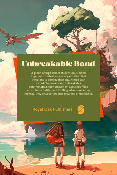 AI-Generated Manga Cover Template for an Adventure Story