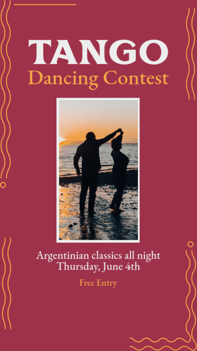 Instagram Story Maker to Promote a Tango Dancing Contest 5764d